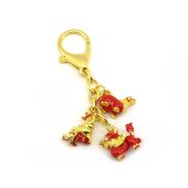 Three Harmony Animals Feng Shui Amulet Keychain