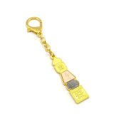 White Umbrella Goddess Pagoda Amulet Feng Shui Keychain