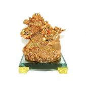 Extreme Good Fortune Golden Money Frog with Pak Choi Toad 1