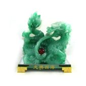 Jadeite Feng Shui Dragon Spewing Sheng Chi Pearl 1