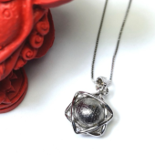 Meteorite Ball in Hexagram Pendant 1