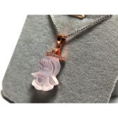 Rose Quartz Angel Crystal Pendant 1