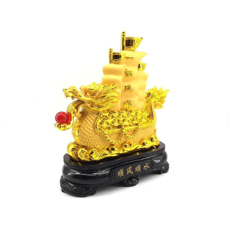 Exquisite Golden Dragon Wealth Ship 2