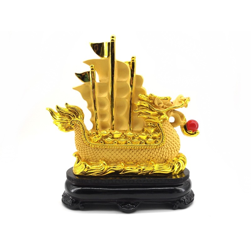 Exquisite Golden Dragon Wealth Ship 3