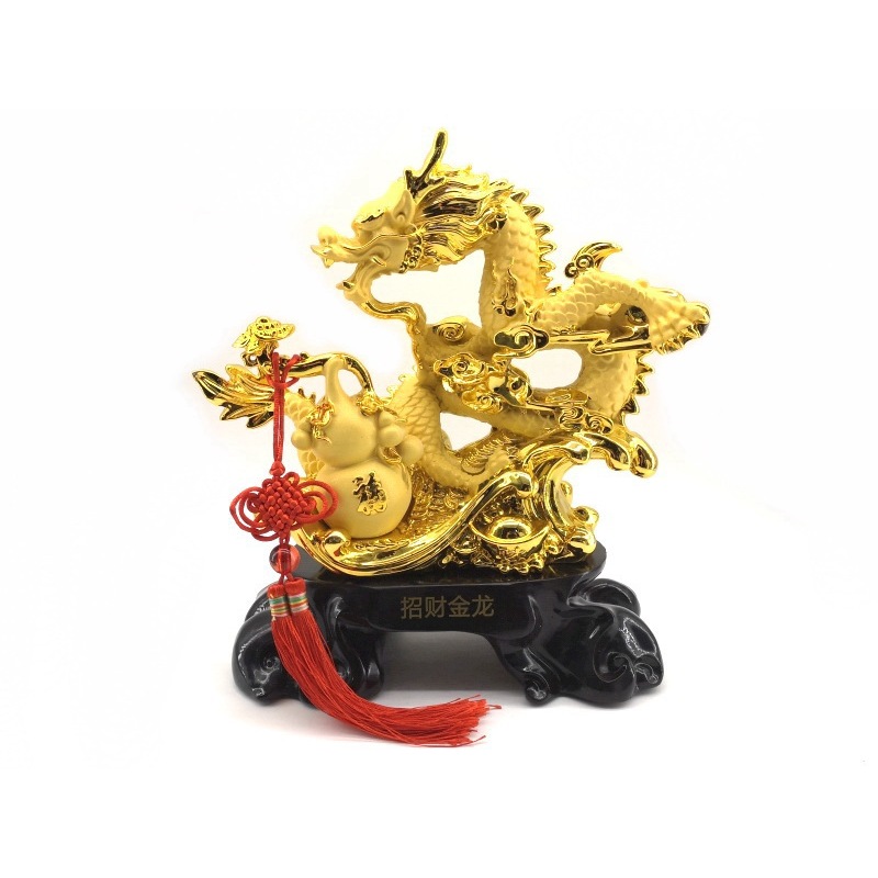 Exquisite Golden Dragon with Wulou 1
