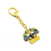 3 Jewels Prosperity Bat Amulet Keychain