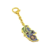 Peacock Feather Amulet Keychain