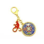 The 4 Element Cross with Monkey Amulet Keychain