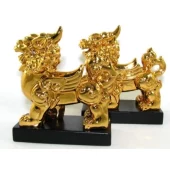 Pair of Golden Piyao with Wings
