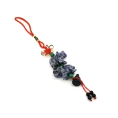 Sodalite Rhinoceros and Elephant Protection Amulet