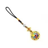 Double Dorje Rotating Om Mani Padme Hum Lotus Hanging