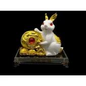 Prosperity White Rabbit with Ruyi
