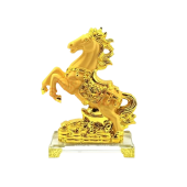 Good Fortune Golden Horse With Gold Ingot