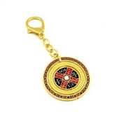 Number 9 Twirling Wealth Amulet Keychain
