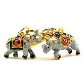 Active Rhinoceros & Elephant Amulet Keychain