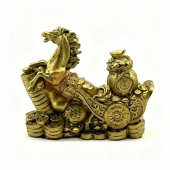 Mega Wealthy Horse with Wulou Pulling a Cart of Treasure