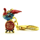 The Strategic Rooster Amulet Keychain