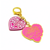 Double Happiness Love Feng Shui Talisman Keychain